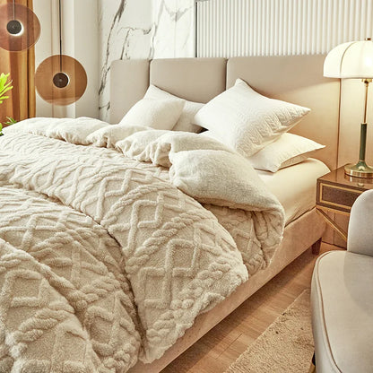 Decorbites™ Zweifach nutzbares Kaschmir-Duvet-Cover: Winterwarme Plüschdecke mit doppelseitigem Fleece