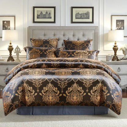 Decorbites™ Jacquard-Luxus-Bettwäsche-Set - King-Size-Daunenbettdecke & Bettdecken - Hochwertige Heimtextilien