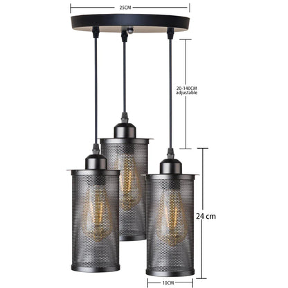Decorbites™ Industrielles Nordisches Schwarzes Eisenkäfig-Pendant-Licht Loft-Hängelampe