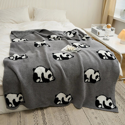 Decorbites™ Kawaii-Panda-Jakard-Wickel-Decke