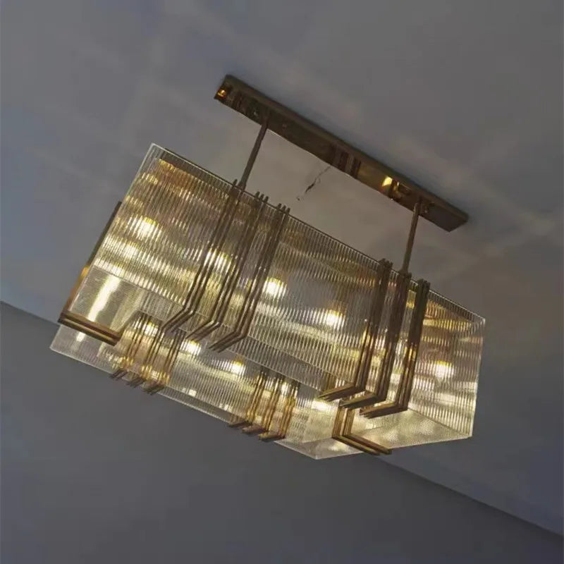 DecorBites™ Gold Lustre Steel Pendant Light Luxury Dining Room LED Fixture
