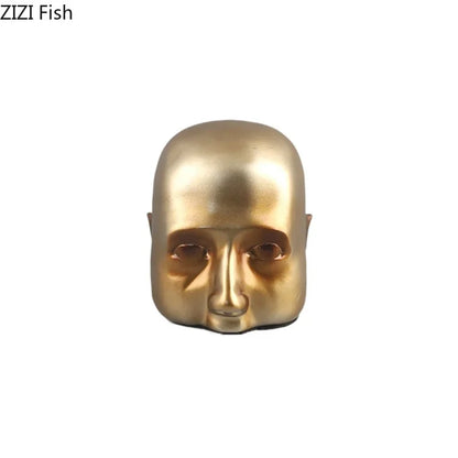 Decorbites™ Abstrakte Harz-Skulptur-Ornament | Moderne Goldene Charakter-Tischdekoration