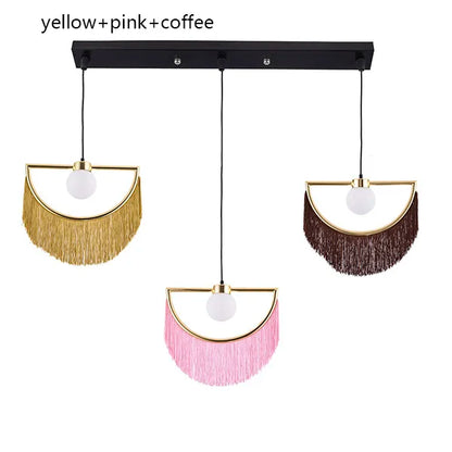 Decorbites™ Bunte Quasten-Glasball-Hängeleuchte für Boho-Minimalistischen Stil im Schlafzimmer & Restaurant