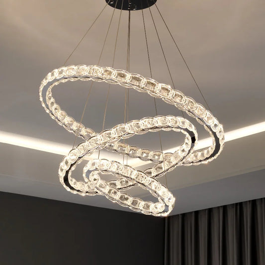 Decorbites™ Kristall-Leuchter: Moderne Net-Red-Rundlampe für Wohnzimmer, Schlafzimmer, Restaurant