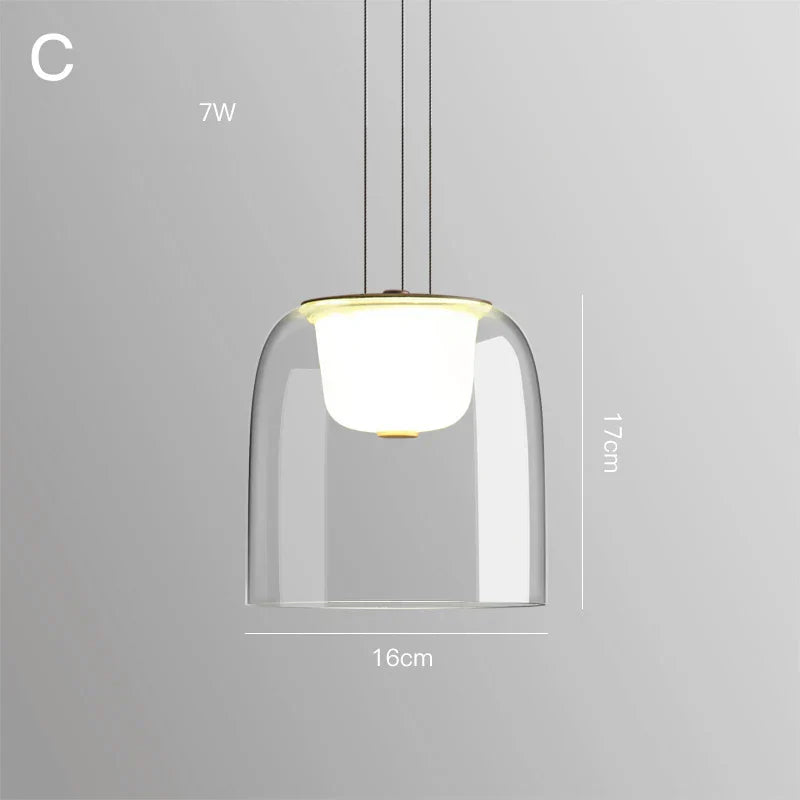 Decorbites™ Glas-Hängeleuchten Einfache Innenraum-Beleuchtung für Heimdekoration im Wohnzimmer und Esszimmer
