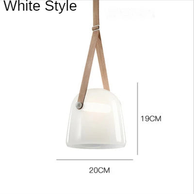 Decorbites™ Glas-Hängeleuchten Leder-Pendant-Lampe für Küche Wohnzimmer Schlafzimmer