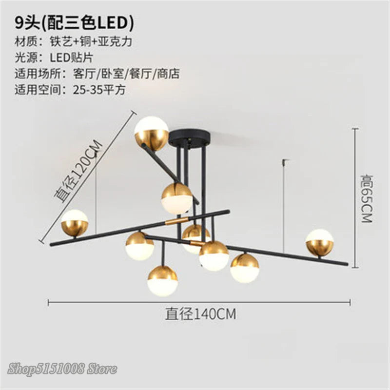 Decorbites™ Glas-Kugelleuchter Moderne LED-Hängeleuchte