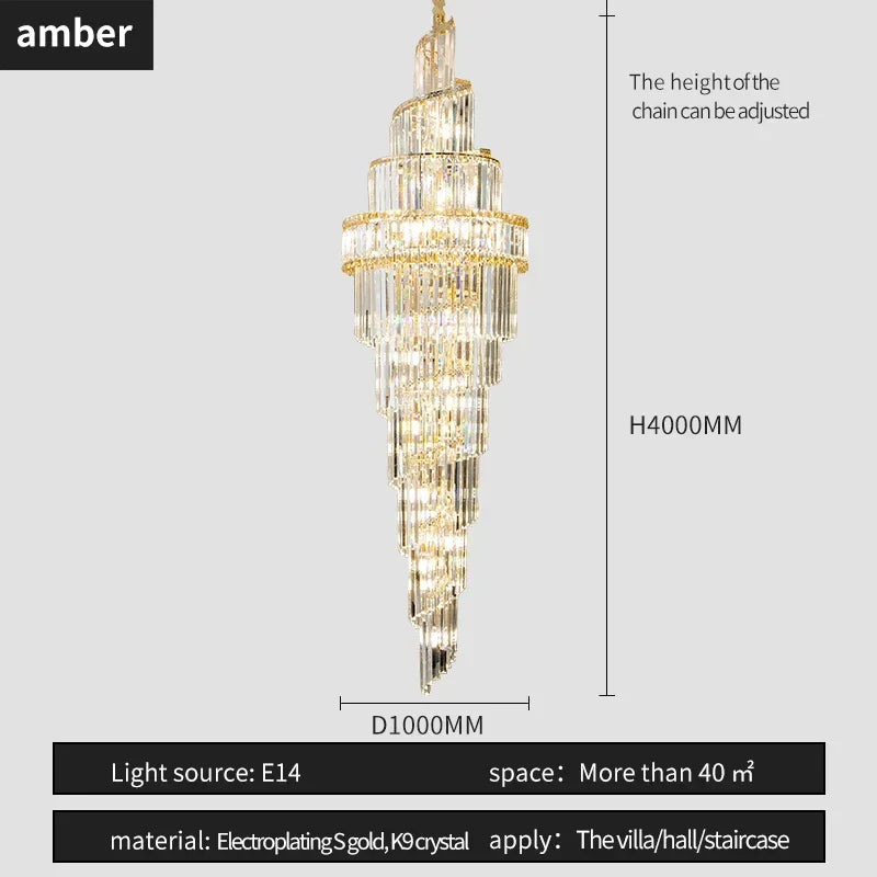 Deluxe Crystal Pendant Chandelier