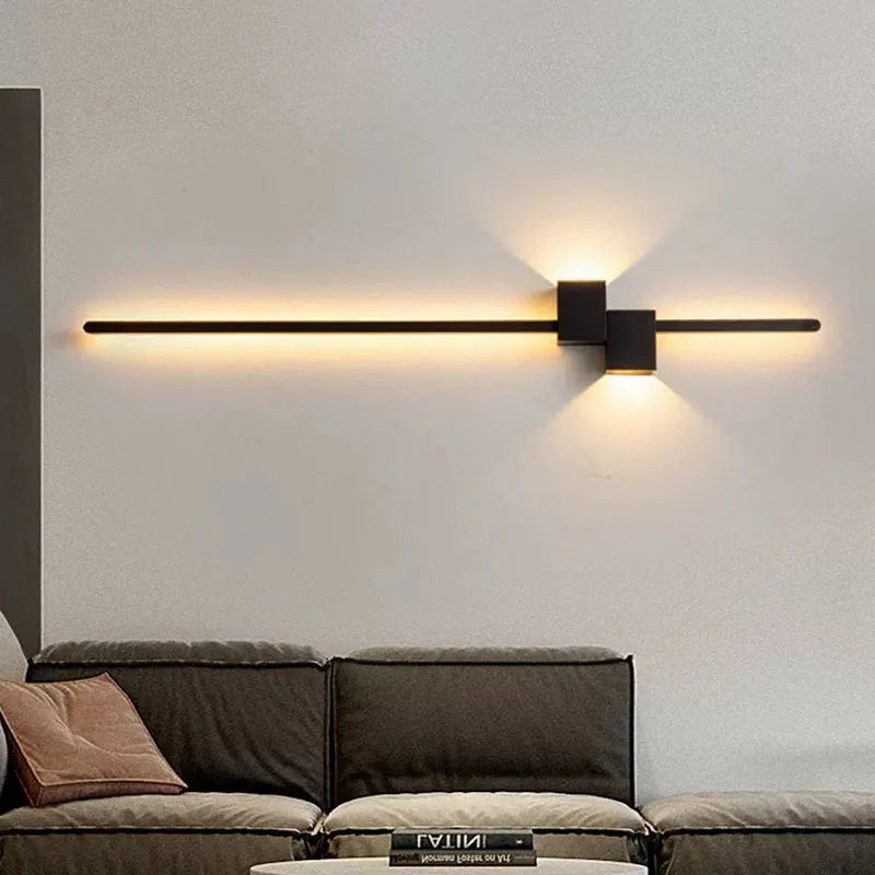 Decorbites™ LED Wandlampen: Moderne Schwarz-Weiß Aluminium Wandlampe für Wohnzimmer Schlafzimmer