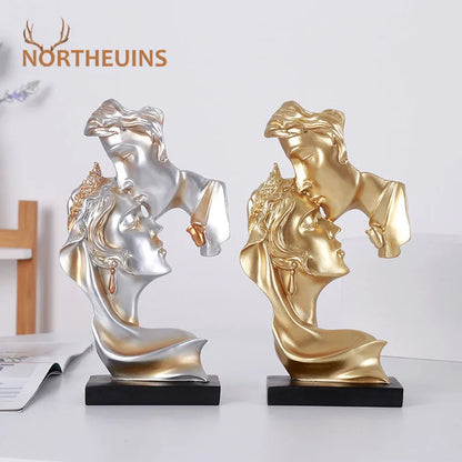 Decorbites™ 26 cm Harz-Kuss-Paar-Figurinen - Valentinstags-Dekoration & Geschenk