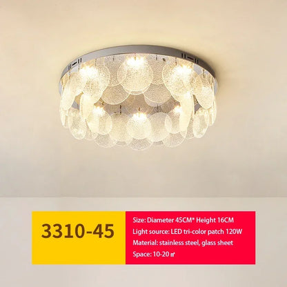 Decorbites™ Glasleuchter LED-Deckenleuchte | Modernes Metallkunstwerk | Dekoration für Innenräume Wohnzimmer Küche