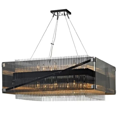 DecorBites™ Crystal Glass Pendant Chandelier for Luxe Dining Room Decor