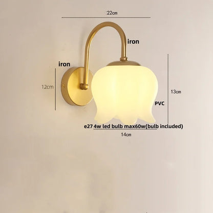 DecorBites™ Iron LED Wall Sconce Pull Chain Switch Stair Light Fixtures for Modern Home