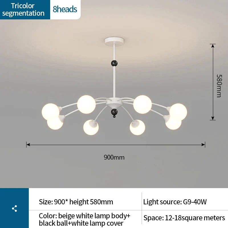 Decorbites™ Sahne-Wind-Leuchter: Luxuriöser postmodernistischer Flurleuchter für Wohnzimmer, Schlafzimmer und Restaurant