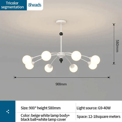 Decorbites™ Sahne-Wind-Leuchter: Luxuriöser postmodernistischer Flurleuchter für Wohnzimmer, Schlafzimmer und Restaurant