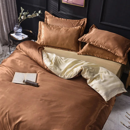 Decorbites™ Ice Rayon Satin Bettwäsche-Set: Kühlend, weich, sommerlicher Komfort für Einzel- bis Doppelbett