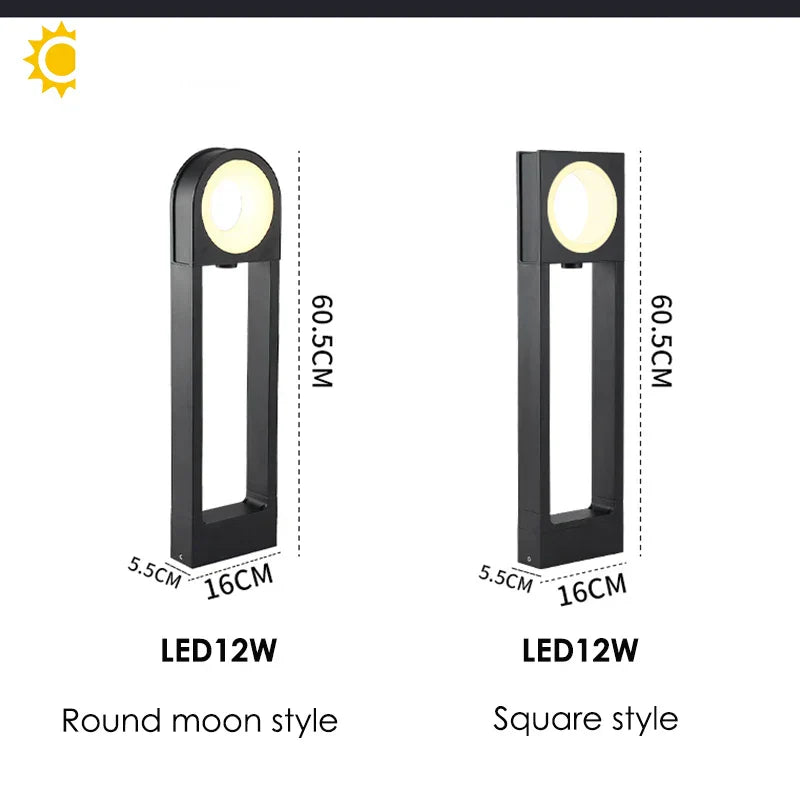 Decorbites™ LED-Pfadlicht 12W Aluminium-Säule für Outdoor-Garten, Weg, Terrasse, Einfahrt