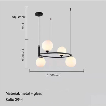 Decorbites™ Glasleuchter G9 Hängeleuchte für Wohnzimmer- und Schlafzimmerdekoration