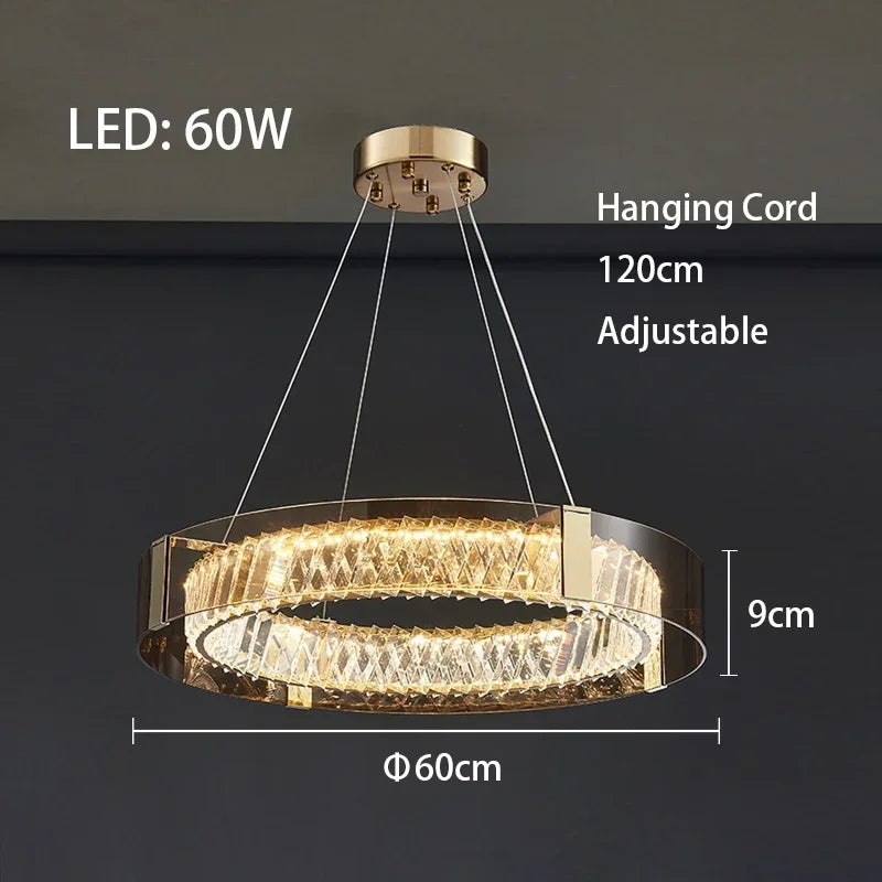 Decorbites™ Kristall-LED-Deckenleuchter dimmbar luxuriöse moderne Raumdekoration Schlafzimmerleuchte