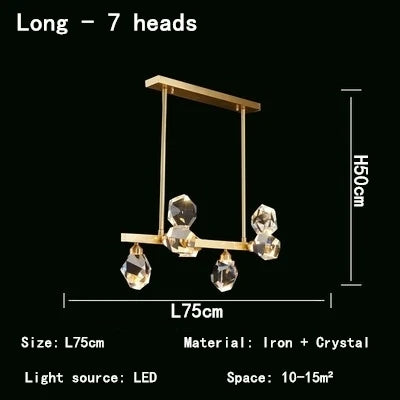 DecorBites™ Crystal LED Pendant Lights: Elegant Lighting Solution for Home Decor