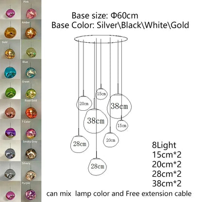 Nordic Lava Acrylic Pendant Light