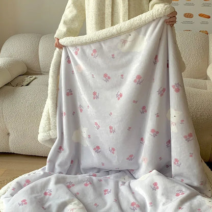 Decorbites™ Koreanisches Cartoon-Plüschdecke, weiche Nappensofabezug für Zuhause und Wohnheim