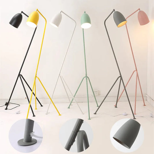 Decorbites™ Grashüpfer Stehlampe: Retro Nordisches Macaron-Design für Wohnzimmer, Schlafzimmer, Arbeitszimmer