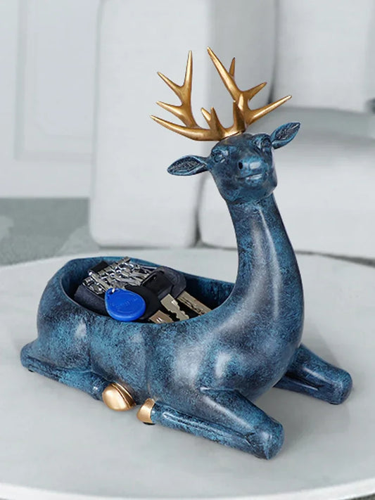 Decorbites™ Elegante Harz-Hirsch-Schlüsselaufbewahrung & Wohnraumschmuck-Ornamente