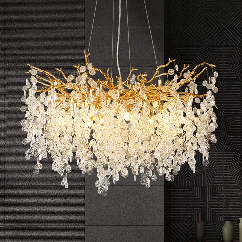 Decorbites™ Kristall-Geldbaum-Leuchter – Moderne LED-Hängeleuchte für luxuriöse Wohnbereiche