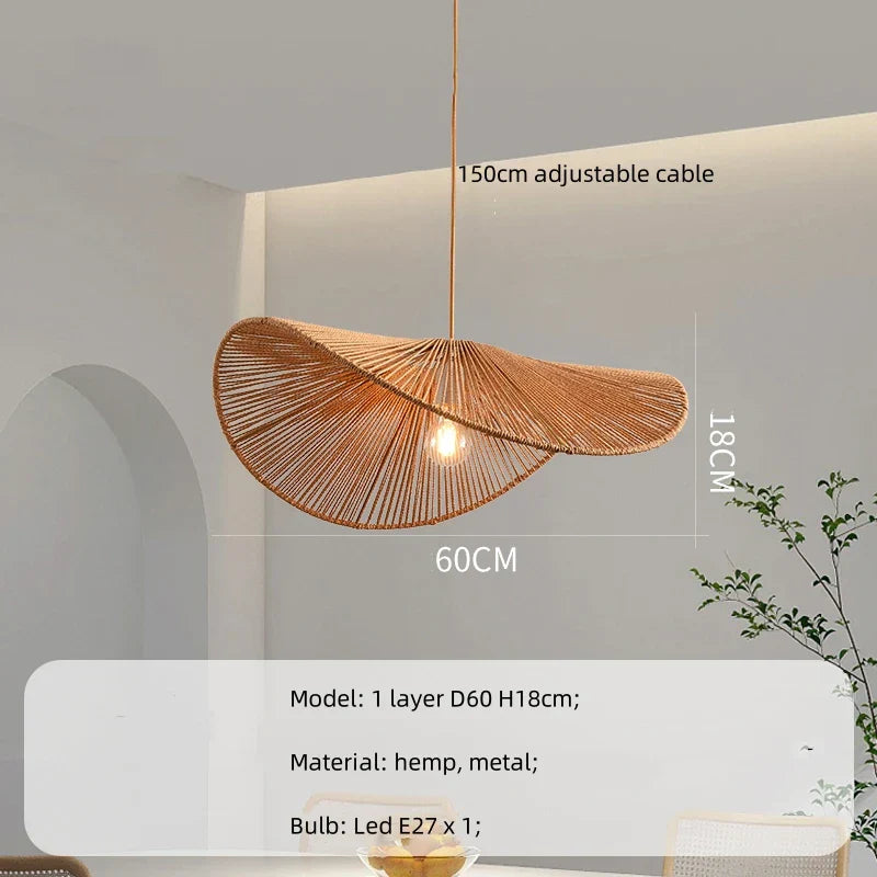 Decorbites™ Hanf-Hängelampen: Wabi Sabi LED-Innenleuchten