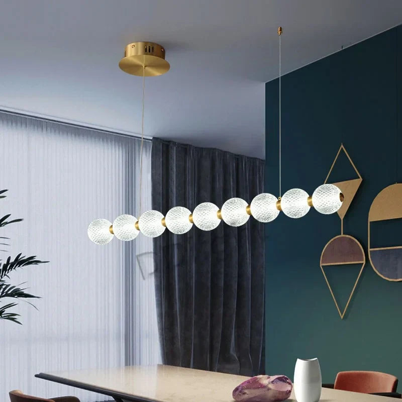 DecorBites™ Elegant Pearl Necklace LED Ceiling Chandelier for Living Room and Bedroom