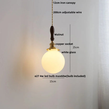DecorBites™ Glass LED Pendant Lamp | Adjustable Nordic Hanging Light