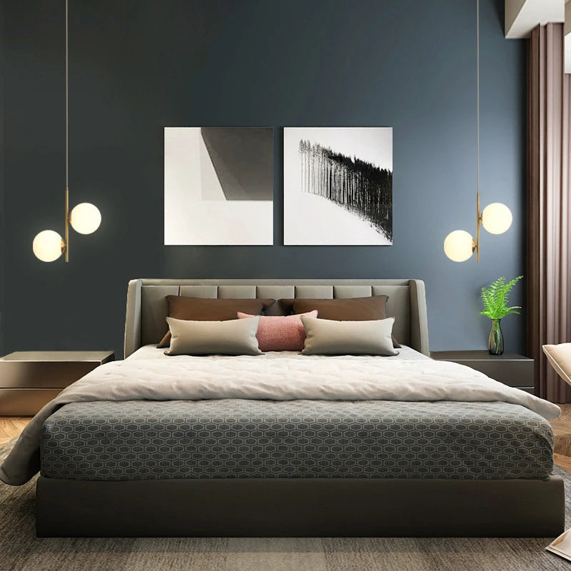 Nordische Glas-Kugelleuchten Pendellampen Spannung 110V 220V Heimdekoration Esszimmer Schlafzimmer Nachttisch Eck-Hängeleuchten für die Decke