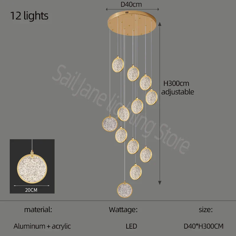 Decorbites™ Zweistöckige LED-Ring-Leuchter - Modernes nordisches Stil Wohnzimmerbeleuchtung