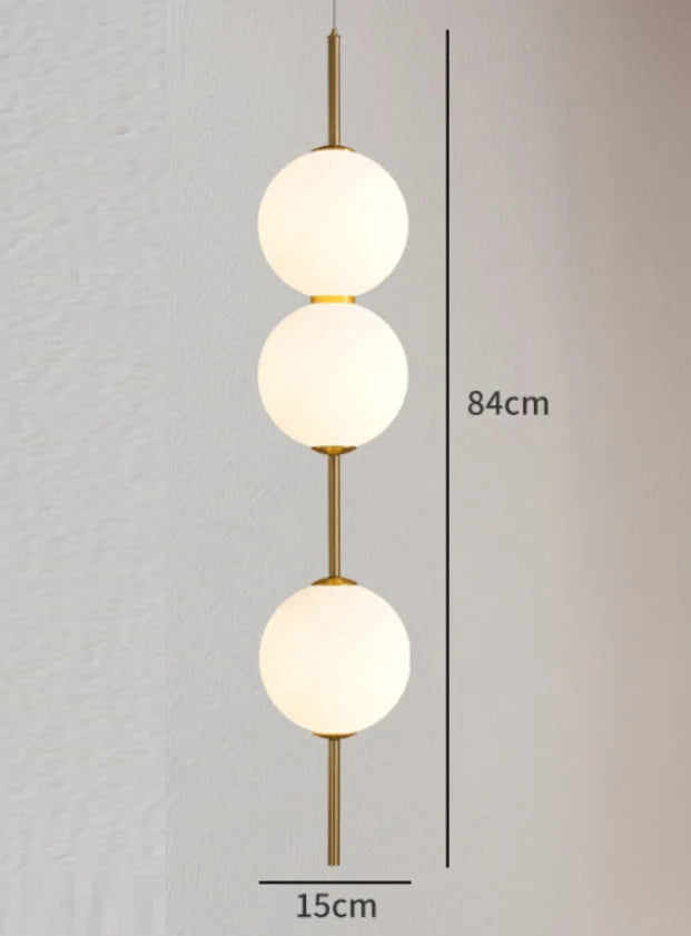 Decorbites™ LED Weiß Glas Kugel Hängeleuchte für die Hausdekoration.