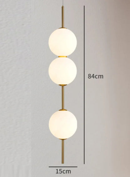 Decorbites™ LED Weiß Glas Kugel Hängeleuchte für die Hausdekoration.