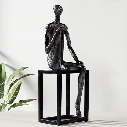 Decorbites™ Abstrakte Denker Skulptur: Dekorative Figuren für die Einrichtung des Zuhauses