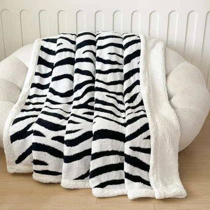 Decorbites™ Leopard-Muster-Doppellagige Woll-Decke – Unwiderstehlich Weich & Warm