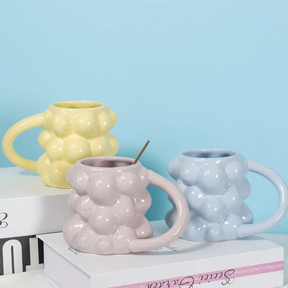 DecorBites™ Grape Ceramic Mug: Cute, High Value, Office & Home Milk Cup, Women's Gift.