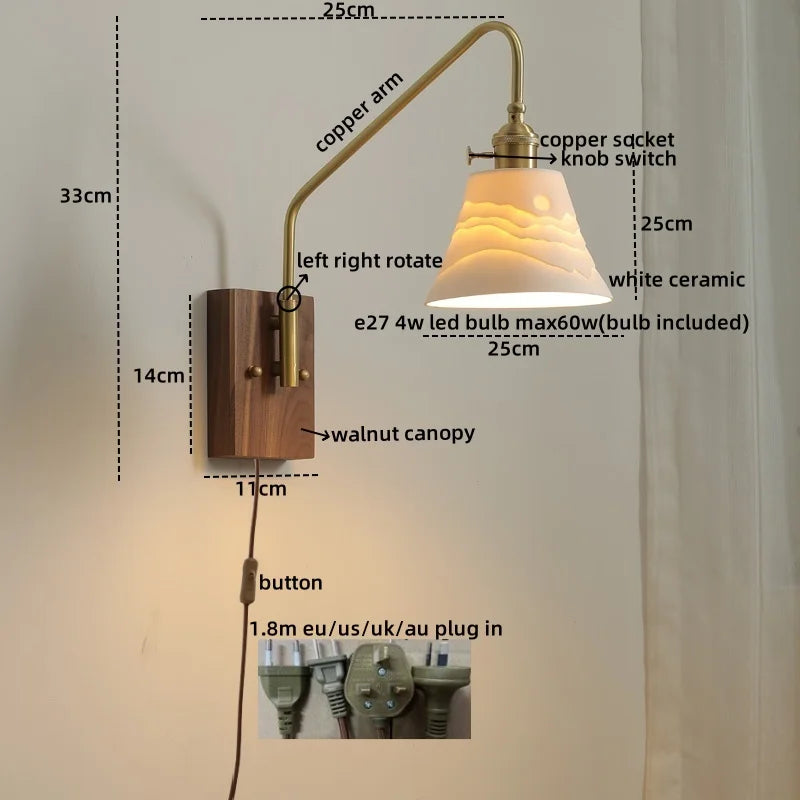 Decorbites™ Glas-Kupfer-LED-Wandleuchte Moderne Treppenbeleuchtung