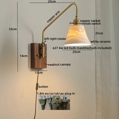 Decorbites™ Glas-Kupfer-LED-Wandleuchte Moderne Treppenbeleuchtung