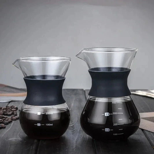 Decorbites™ Glas-Kaffeekanne mit Edelstahlfilter - 200/400 ml