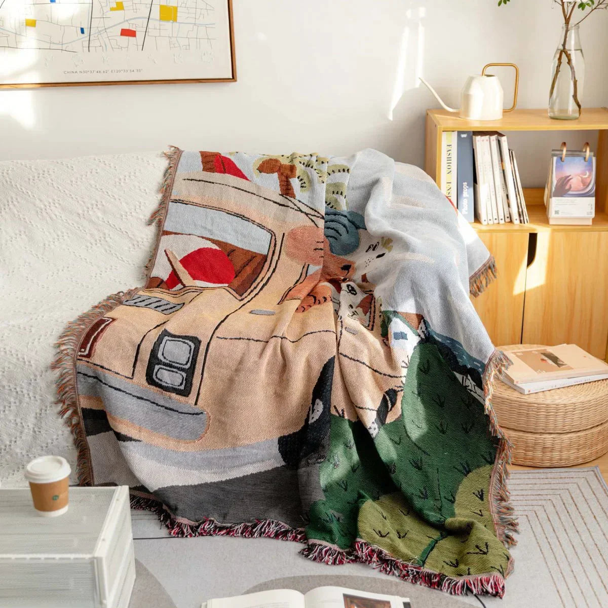 Decorbites™ Gestrickte Gobelin-Sofadecke - Leicht luxuriöse Dekorationsdecke für das Wohnzimmer, Nickerchen-Bettüberwurf, Picknick, Campingmatte