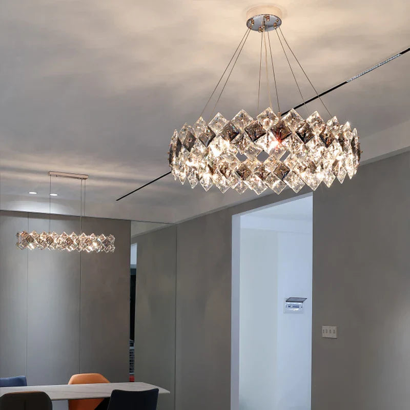 Decorbites™ Kristall-Leuchter: Postmoderne Luxus-Hängeleuchte für Wohnzimmer, Schlafzimmer und Restaurant