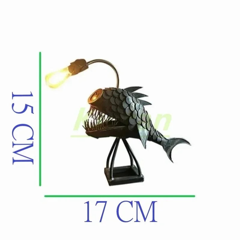 Copper Fish Table Lamp