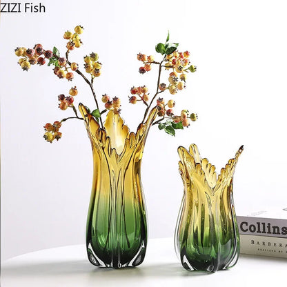Decorbites™ Grünes Glasvasen-Hydroponik-Tischdekoration für künstliche Blumen