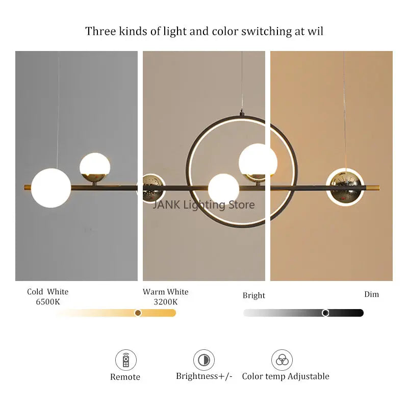 Decorbites™ LED-Langstreifen-Hängeleuchte: Nordisches minimalistisches Design für Wohnzimmer, Restaurant, Bar