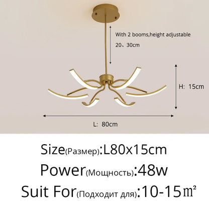 DecorBites™ LED Chandeliers for Modern Living Room Bedroom Study Kitchen Lighting