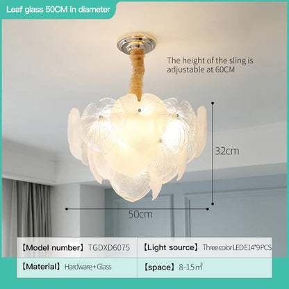 DecorBites™ French Cream Crystal Chandelier for Luxury Living Room, Net Red Feather Design