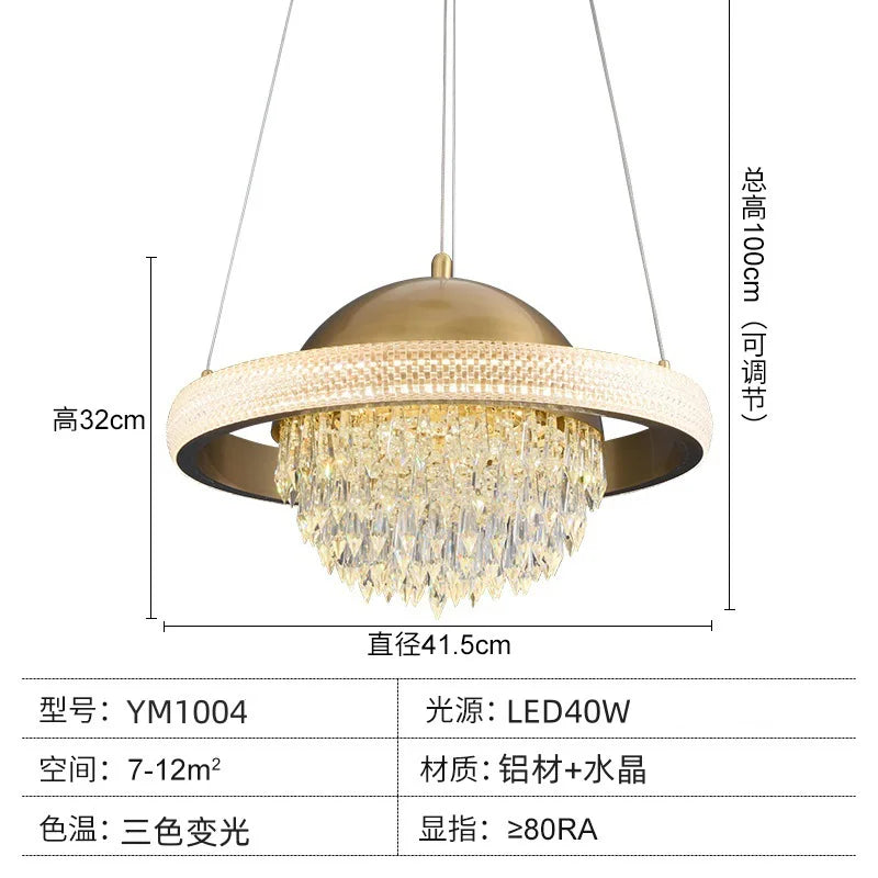 DecorBites™ Crystal Copper Pendant Lights: Elegant Nordic Design for Luxury Dining and Bedroom Décor